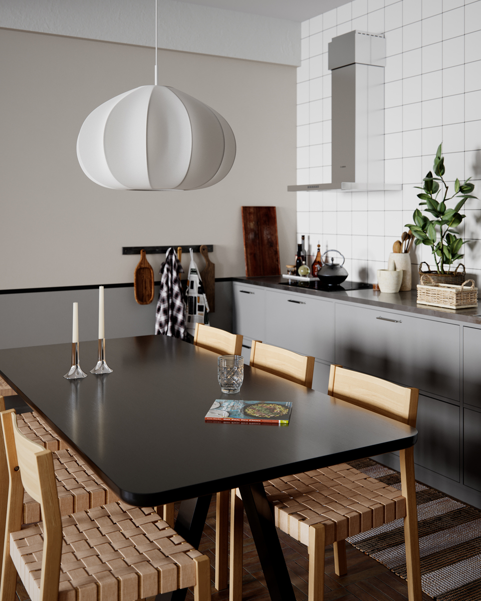 Ebba Ø60 Blanco Lámpas de techo De By Rydéns - Descubre las posibilidades de la l&aacute;mpara de techo Ebba y deja que su sencilla belleza y dise&ntilde;o funcional se conviertan en un adorno en tu estancia.