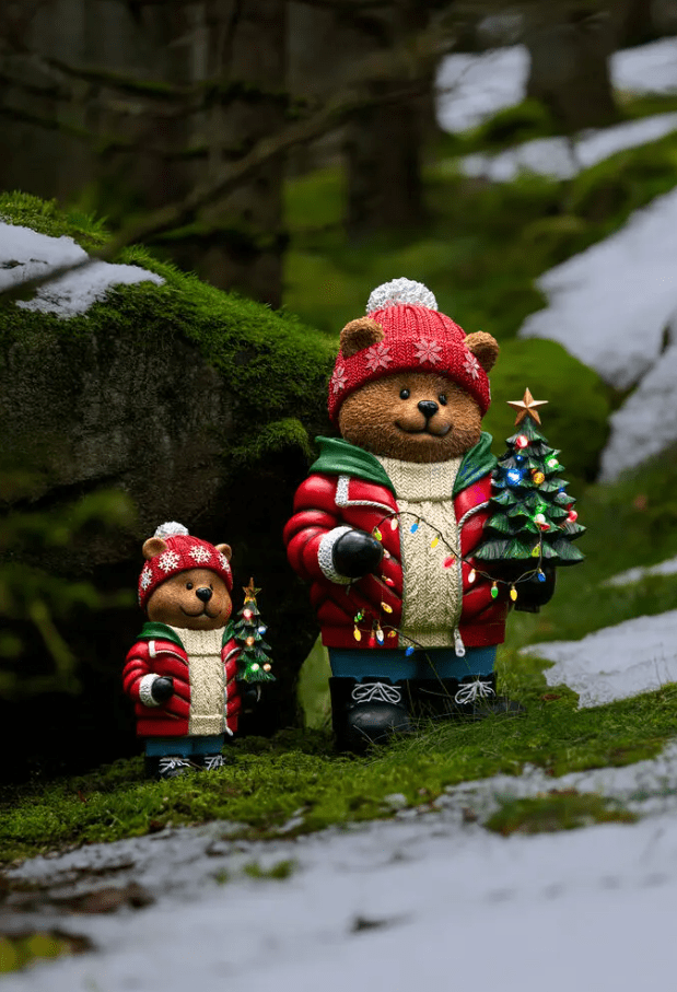 Osito De Peluche Grande 66cm Multicolor De Konstsmide - &iexcl;Difunde el esp&iacute;ritu navide&ntilde;o con este adorable osito de peluche con ropa de invierno!
