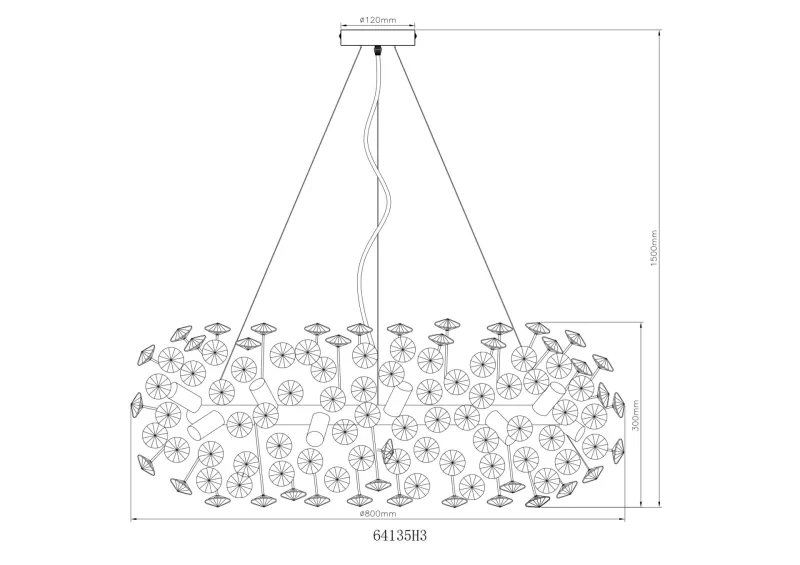 Katrina Ø80 Oro cristal De Globo Lighting - Katrina &auml;r en elegant rund kristallkrona i gyllene metall med gnistrande K9-kristaller som skapar en sofistikerad och lyxig atmosf&auml;r i ditt hem.