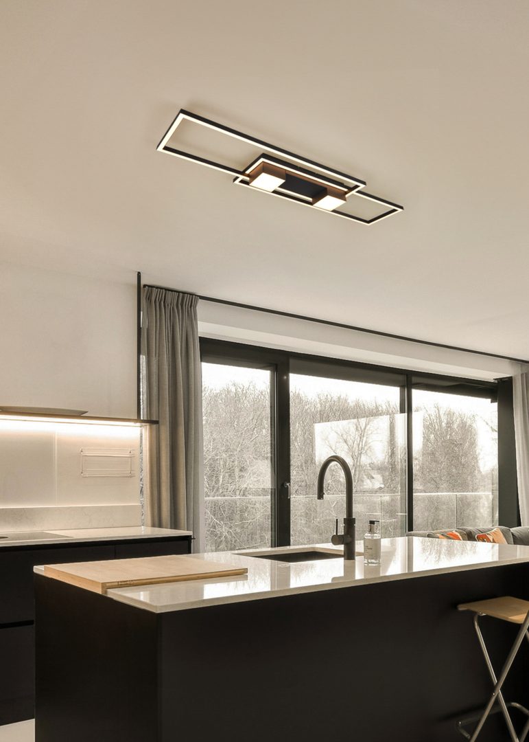 Albany 100cm Negro plafón De Trio Lighting - 