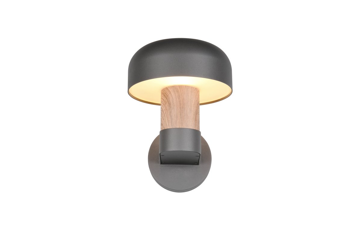 Fraser 24cm imitación de madera lámpara de exterior De Trio Lighting - El grado de protección IP54 lo hace resistente a la intemperie y al viento: perfecto para el clima nórdico.