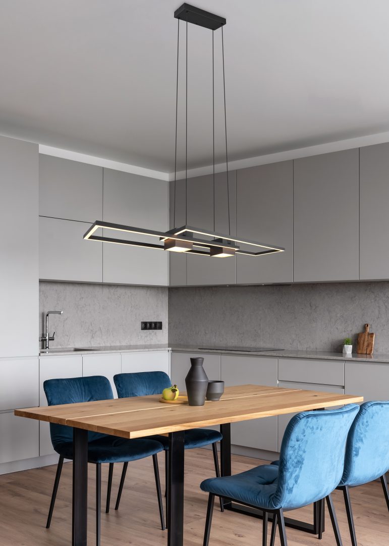 Albany 100cm Negro Lámpas de techo De Trio Lighting - 