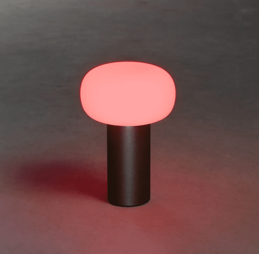 Antibes 20cm Negro portátil De Konstsmide - La lámpara tiene un regulador de intensidad para ajustar el brillo y la temperatura del color.