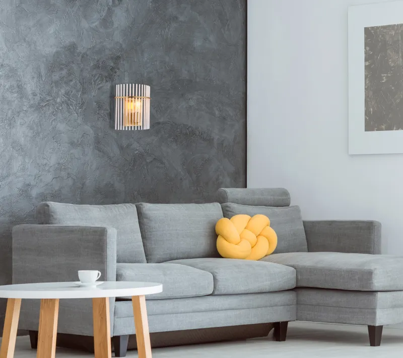 Gorley 26cm Oro lámpara de pared De Globo Lighting - Gorley &auml;r en elegant och sofistikerad v&auml;gglampa med en imponerande arkitektonisk design.