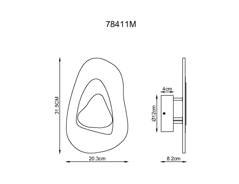 Dorsey 32cm Oro lámpara de pared De Globo Lighting - Dorsey v&auml;gglampa f&ouml;rtrollar med sin unika molnformade design och skapar en harmonisk atmosf&auml;r i varje rum.