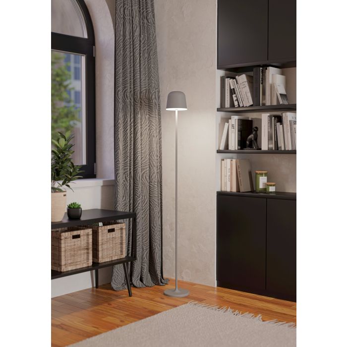 Mannera 140cm Gris portátil De Eglo - La lámpara se puede cargar fácilmente mediante el cable USB incluido y ofrece una gran flexibilidad, ya que también se puede utilizar sin estar conectada a una toma de corriente.