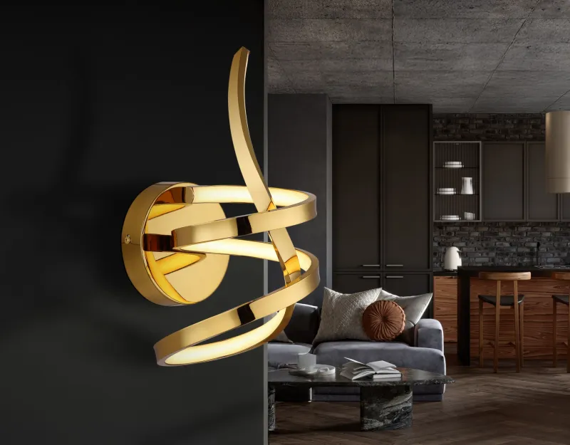 Iduna Ø35 Oro lámpara de pared De Globo Lighting - Iduna &auml;r en v&auml;gglampa som f&ouml;renar elegant design med funktionell belysning och blir en stilfull detalj i varje rum.