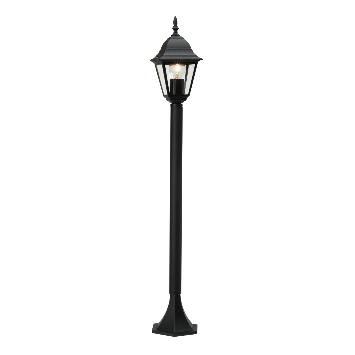 Imagen ampliada de Newport 102cm Negro balizas De Brilliant - El bolardo Newport es una luminaria de exterior de 1 metro de altura que combina funcionalidad y decoraci&oacute;n, siendo ideal para iluminar caminos de jard&iacute;n o parterres.