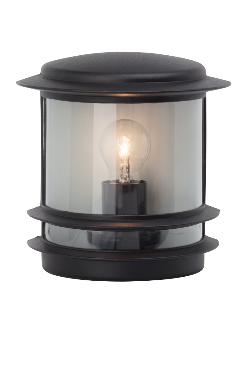 Hollywood Negro lámpara de exterior De Brilliant - La lámpara de pared para exterior Hollywood es una opción versátil que encaja perfectamente junto a la puerta de entrada o como iluminación decorativa en un patio.