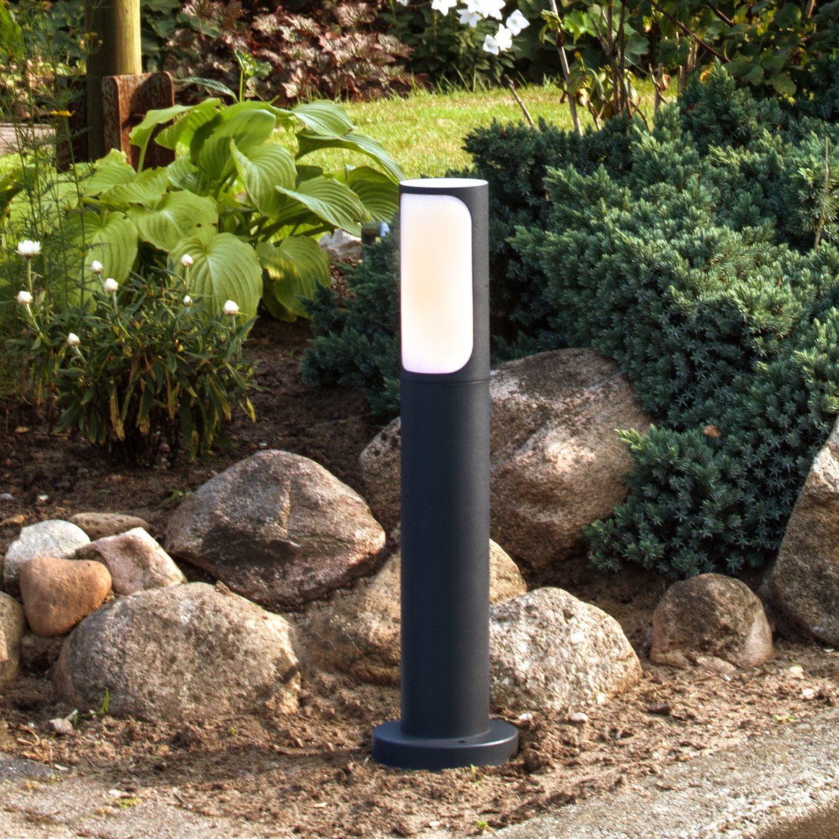 Gap 50cm antracita balizas De Brilliant - Las luces de bolardo Gap son ideales para iluminar caminos de acceso y patios.