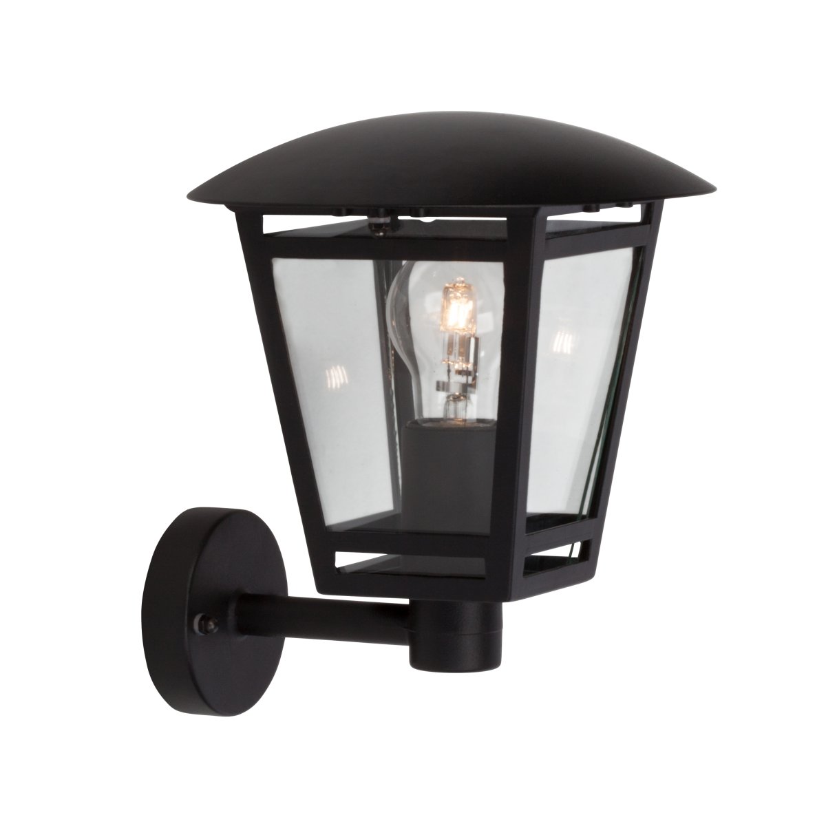 Imagen ampliada de Riley Negro lámpara de exterior De Brilliant - La l&aacute;mpara de pared para exterior Riley proporciona una iluminaci&oacute;n pr&aacute;ctica y decorativa para la pared de su casa.