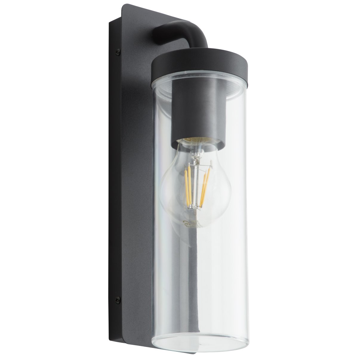 Aosta Negro mate lámpara de exterior De Brilliant - La l&aacute;mpara de pared para exterior Aosta ofrece una iluminaci&oacute;n pr&aacute;ctica y atmosf&eacute;rica y es perfecta para iluminar la puerta de entrada durante las estaciones m&aacute;s oscuras.