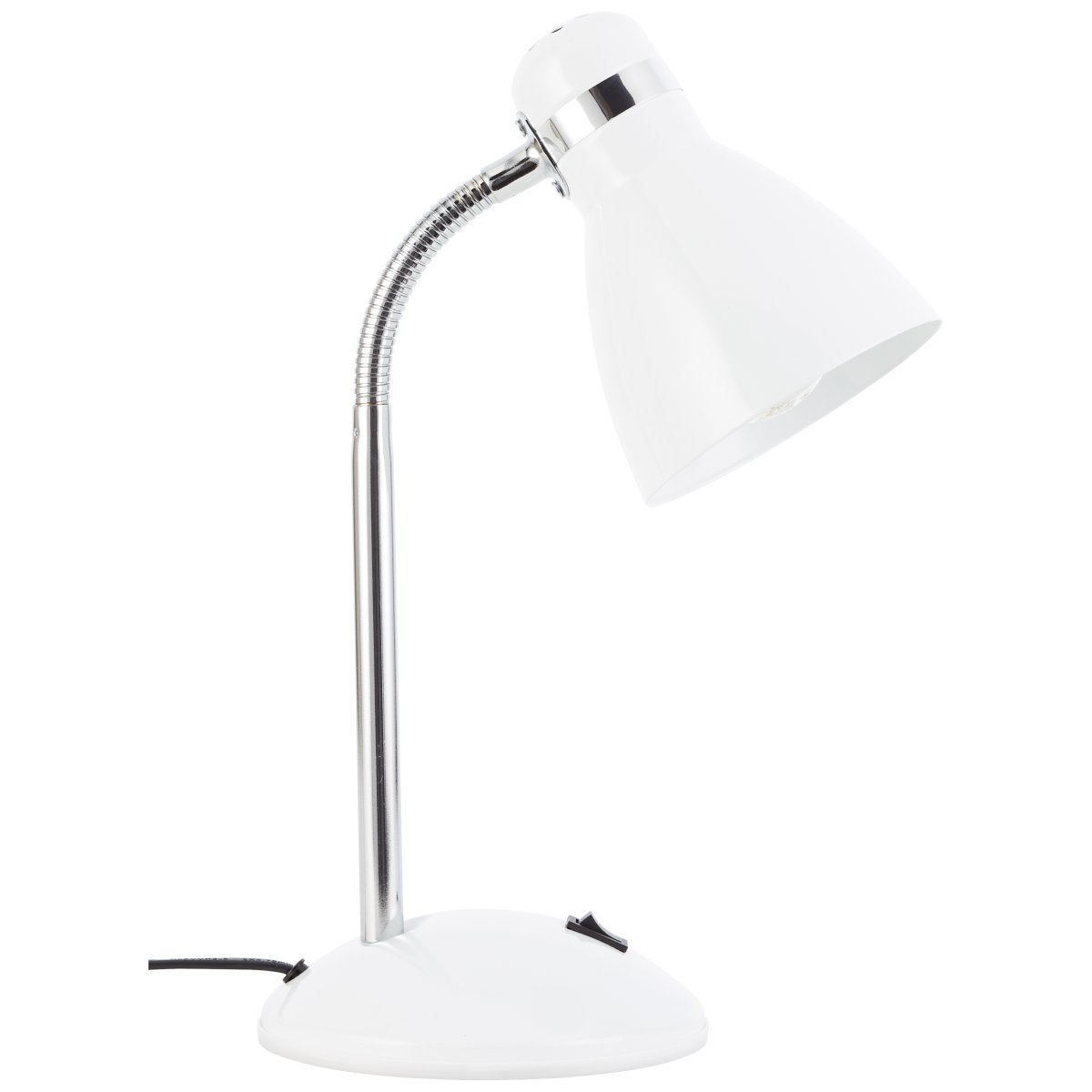 Allison 34cm Blanco lámpara de escritorio De Brilliant - La l&aacute;mpara de mesa Allison es un complemento elegante y pr&aacute;ctico para el trabajo y la sala de estar, perfecta para leer, escribir o como iluminaci&oacute;n decorativa.