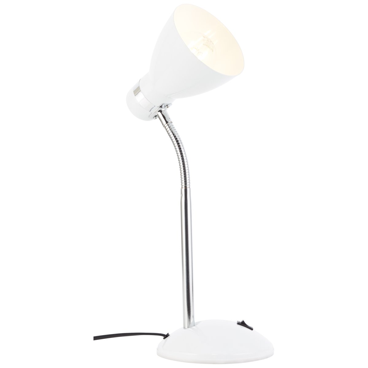 Allison 34cm Blanco lámpara de escritorio De Brilliant - La l&aacute;mpara de mesa Allison es un complemento elegante y pr&aacute;ctico para el trabajo y la sala de estar, perfecta para leer, escribir o como iluminaci&oacute;n decorativa.