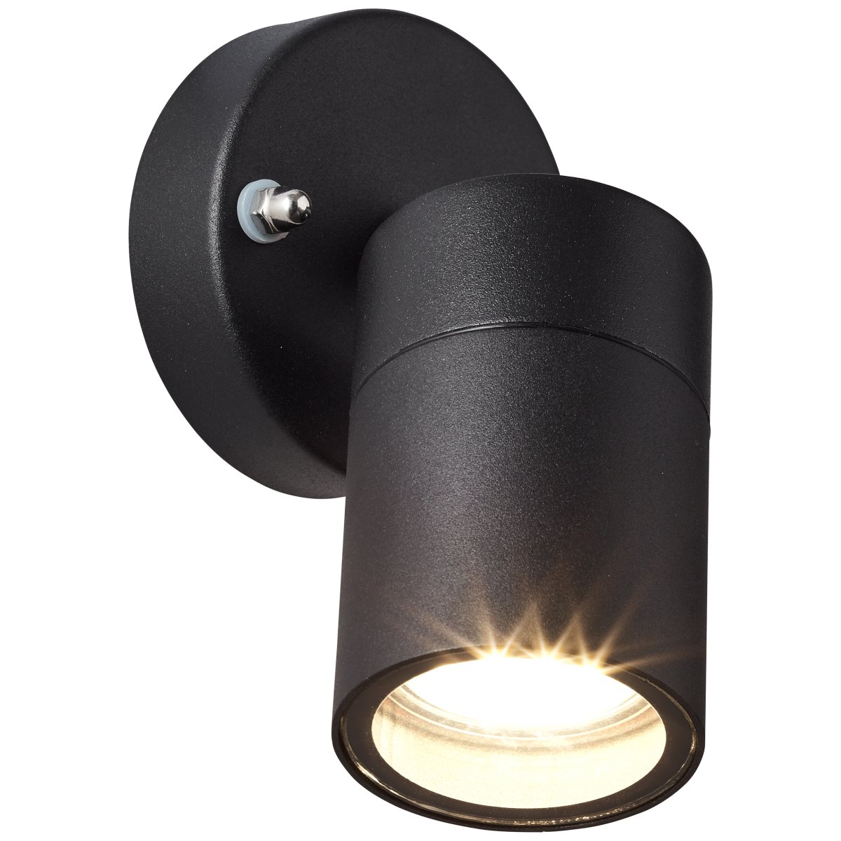 Jandy Negro lámpara de exterior De Brilliant - Este foco de pared proporciona una luz acogedora y es perfecto como iluminación de caminos o como detalle decorativo en el jardín.
