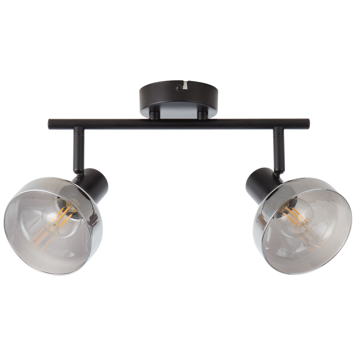Reflekt 2 Negro mate foco de techo De Brilliant - Foco de techo y pared reflectante, proporciona luz direccional y se puede ajustar fácilmente para iluminar áreas específicas.