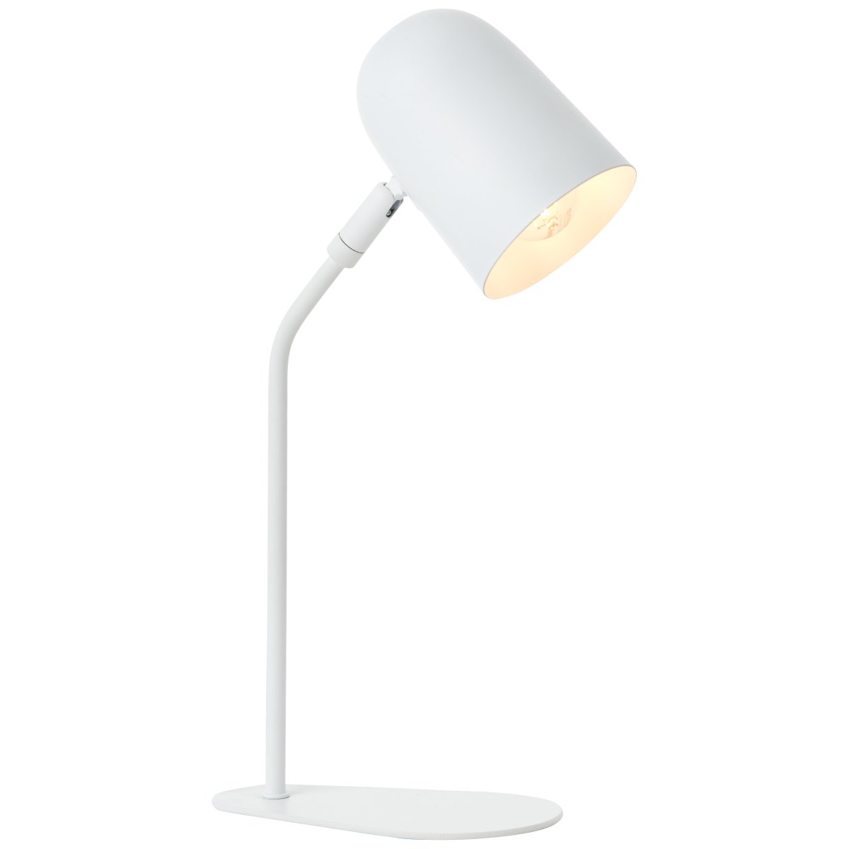 Tong 38cm Blanco mate lámpara de escritorio De Brilliant - El cabezal giratorio permite ajustar f&aacute;cilmente la direcci&oacute;n de la luz para secar &aacute;reas incluso m&aacute;s grandes o en &aacute;ngulo y evitar rincones oscuros.