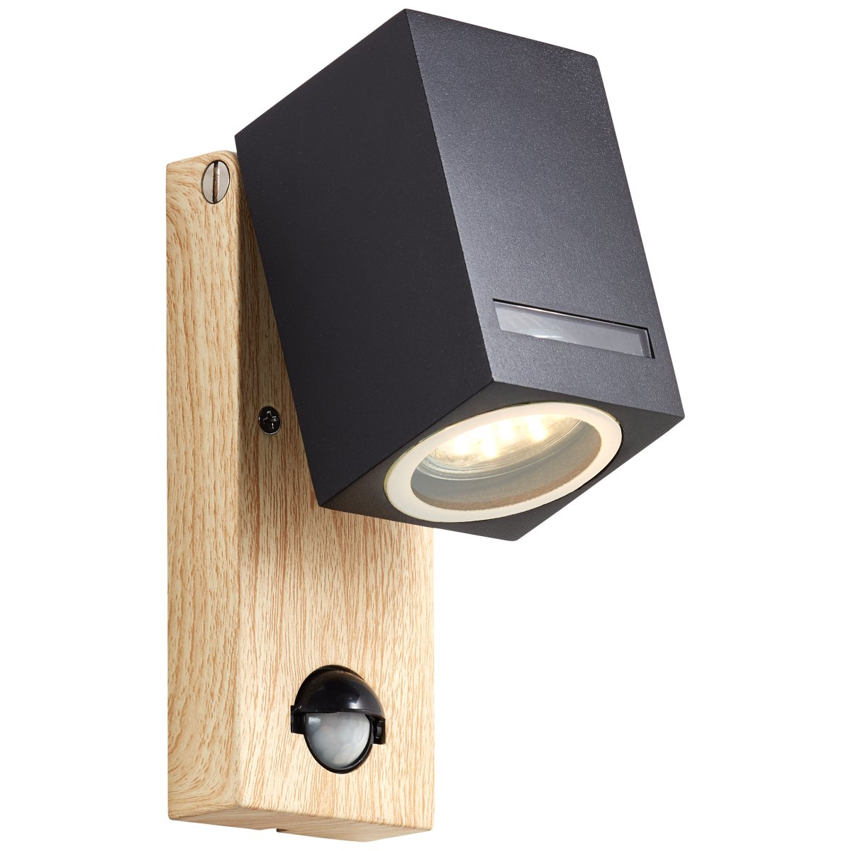 Galeni Naturaleza lámpara de exterior De Brilliant - Cuenta con un foco orientable y un sensor de movimiento incorporado que se puede ajustar en sensibilidad, luz y tiempo, lo que lo hace funcional y práctico.