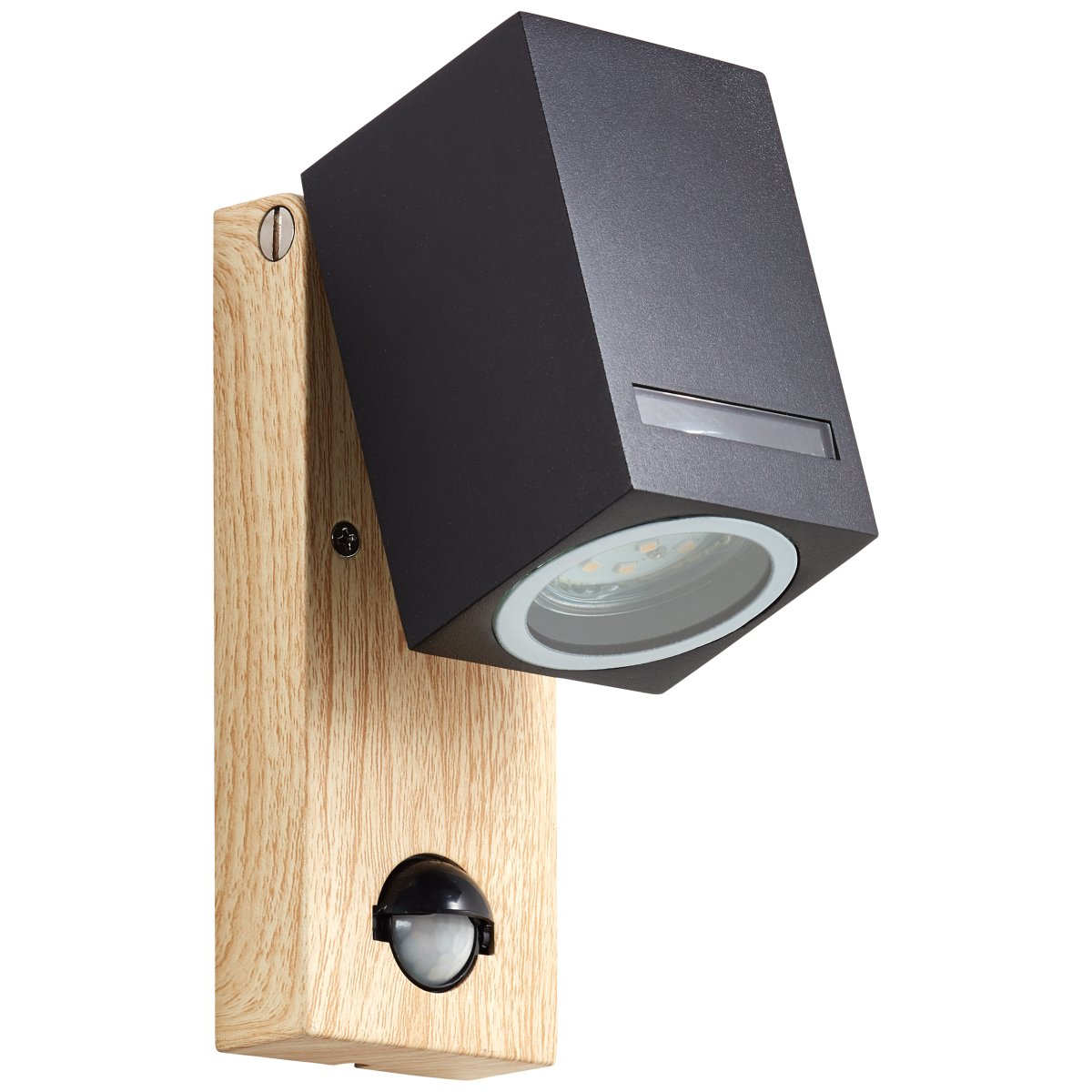 Galeni Naturaleza lámpara de exterior De Brilliant - Cuenta con un foco orientable y un sensor de movimiento incorporado que se puede ajustar en sensibilidad, luz y tiempo, lo que lo hace funcional y práctico.