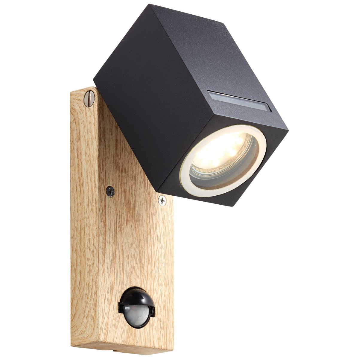 Galeni Naturaleza lámpara de exterior De Brilliant - Cuenta con un foco orientable y un sensor de movimiento incorporado que se puede ajustar en sensibilidad, luz y tiempo, lo que lo hace funcional y práctico.
