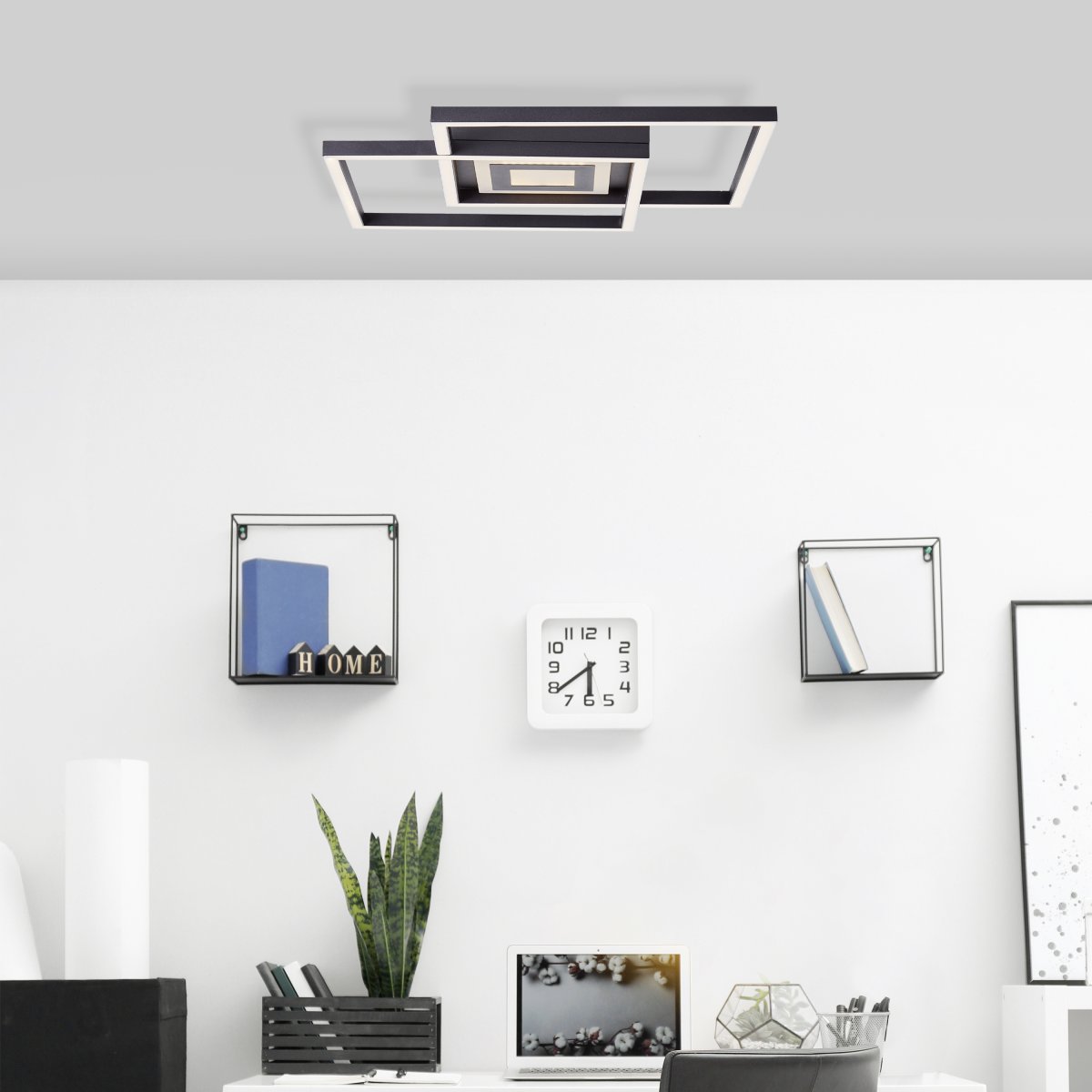 Metis 40cm Negro plafón De Brilliant - Metis también está equipado con un regulador de intensidad integrado de 3 etapas, por lo que puede ajustar fácilmente el brillo utilizando un interruptor de pared estándar sin necesidad de accesorios adicionales.