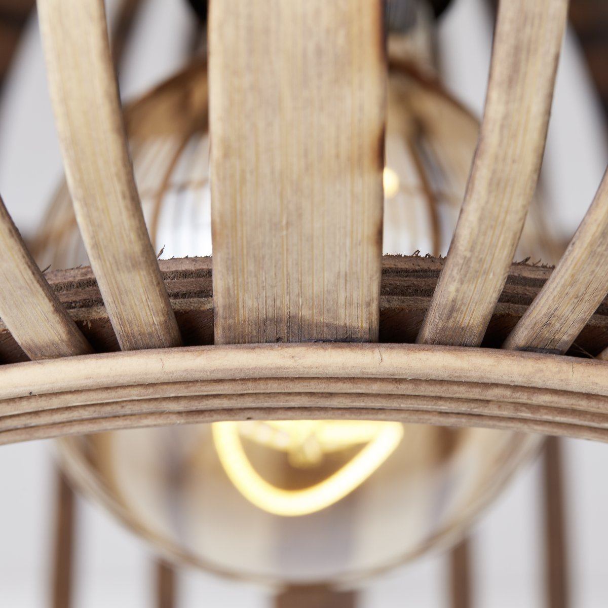 Woodrow Ø32 Naturaleza plafón De Brilliant - La lámpara emite una luz cálida y agradable y crea un ambiente agradable en la habitación.