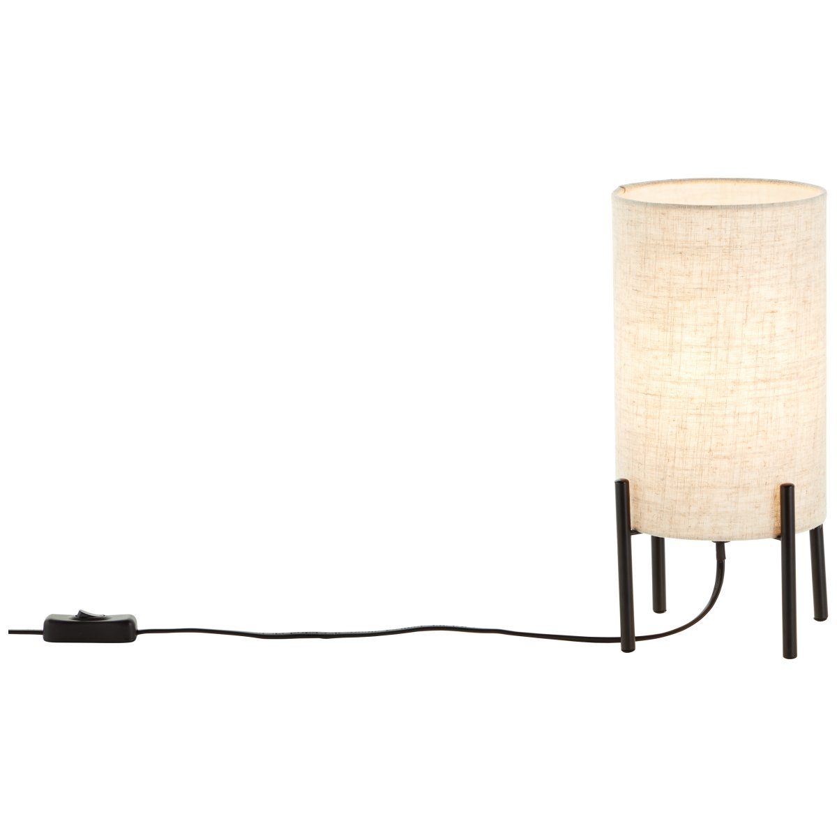 Fairhill 30cm Beige lámpara de mesa De Brilliant - Su tejido textil de alta calidad proporciona una luz cálida y agradable, mientras que el diseño clásico transmite una sensación de armonía y confort.
