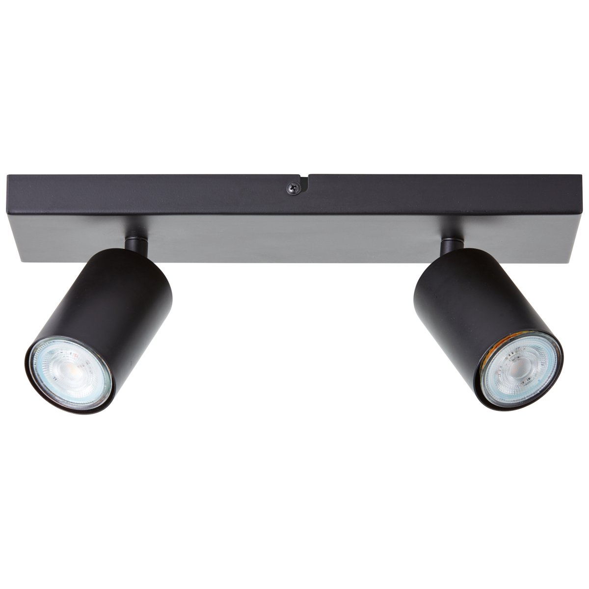 Jello 2 Negro mate foco de techo De Brilliant - El metal negro mate proporciona un aspecto moderno, mientras que los cabezales de lámpara ajustables facilitan la dirección de la luz para iluminar áreas específicas de la habitación.