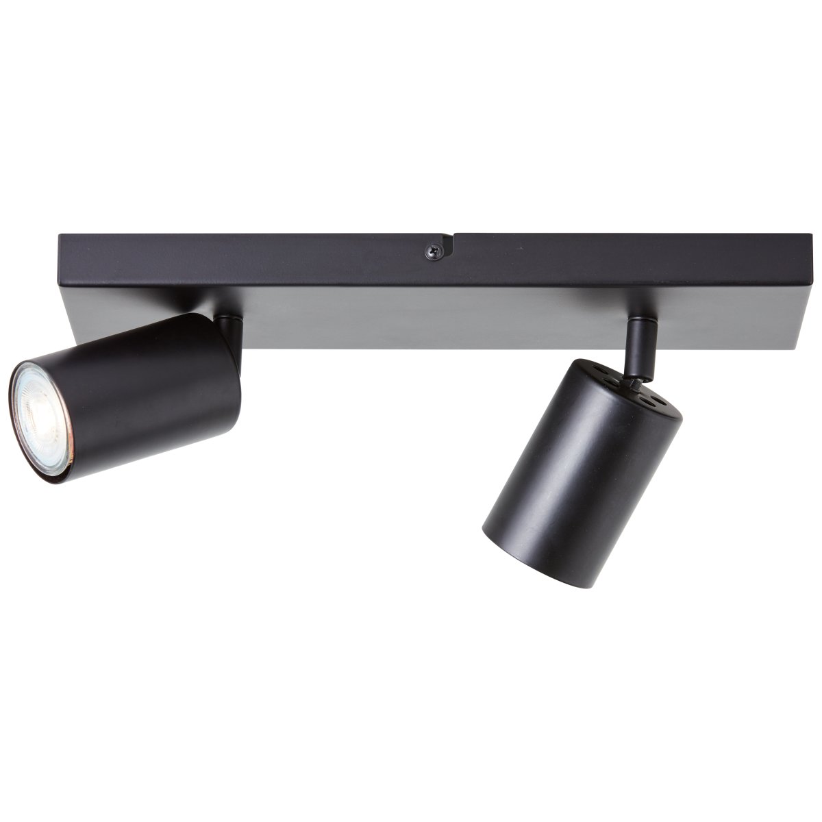 Jello 2 Negro mate foco de techo De Brilliant - El metal negro mate proporciona un aspecto moderno, mientras que los cabezales de lámpara ajustables facilitan la dirección de la luz para iluminar áreas específicas de la habitación.