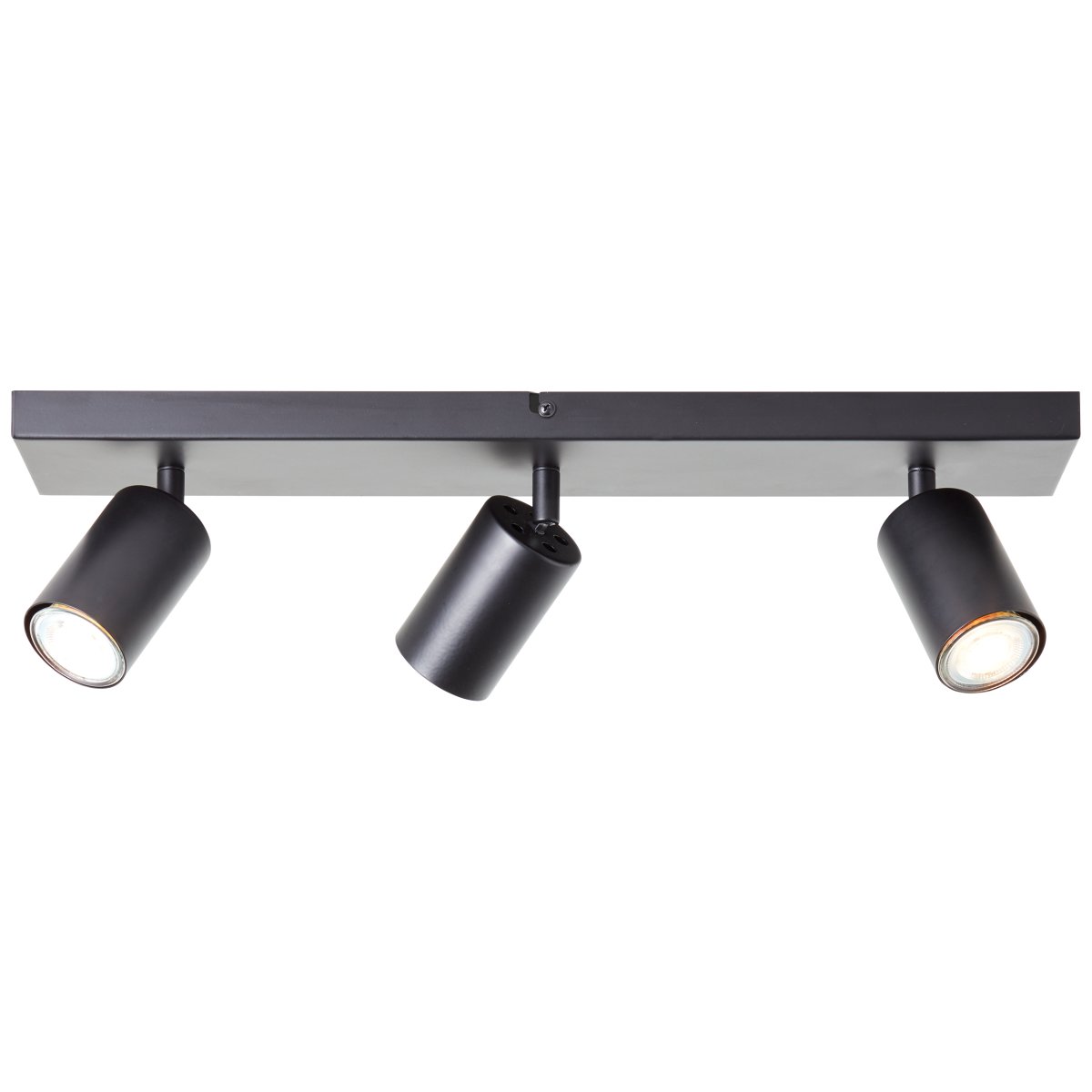 Jello 3 Negro mate foco de techo De Brilliant - El metal negro mate proporciona un aspecto moderno, mientras que los cabezales de lámpara ajustables facilitan la dirección de la luz para iluminar áreas específicas de la habitación.