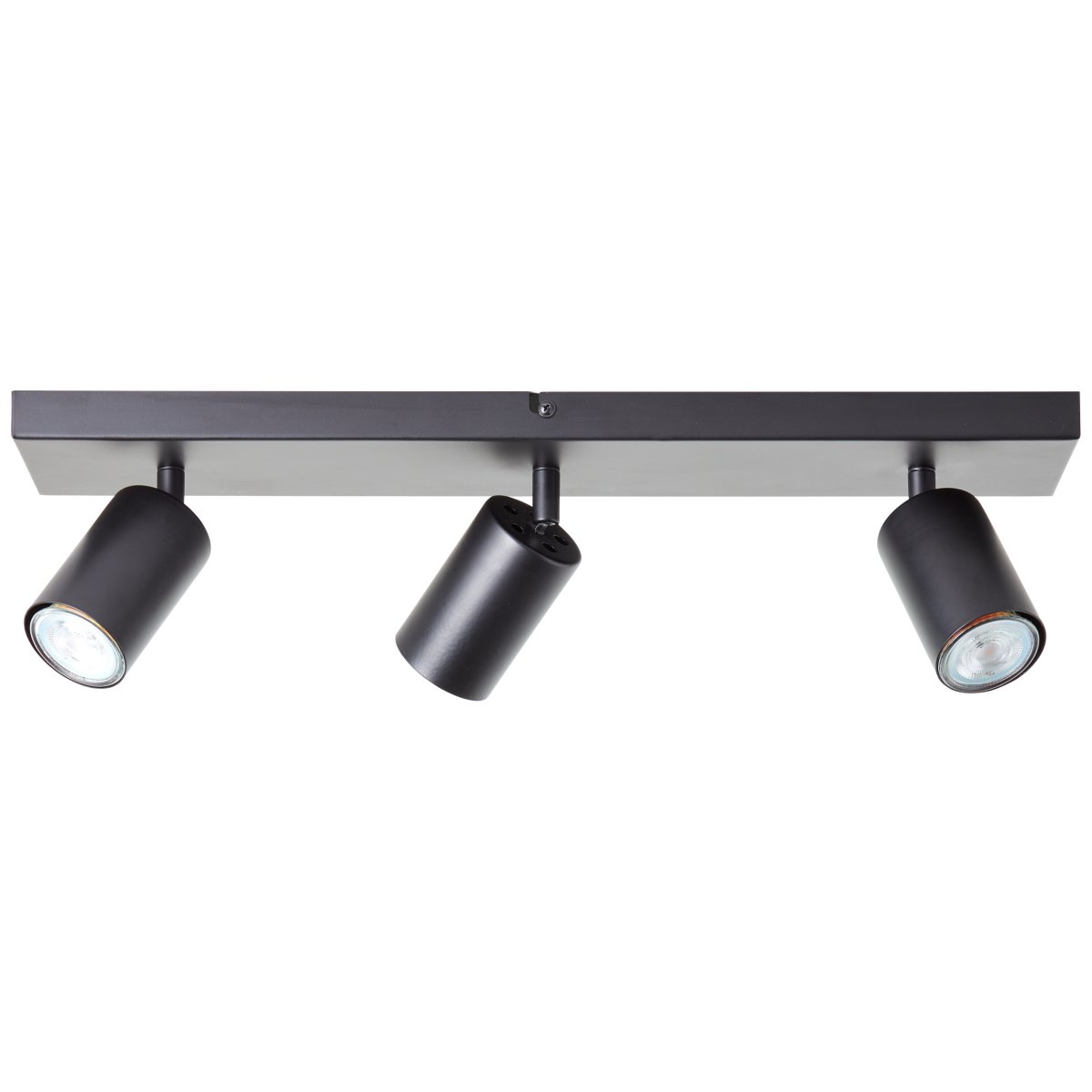 Jello 3 Negro mate foco de techo De Brilliant - El metal negro mate proporciona un aspecto moderno, mientras que los cabezales de lámpara ajustables facilitan la dirección de la luz para iluminar áreas específicas de la habitación.