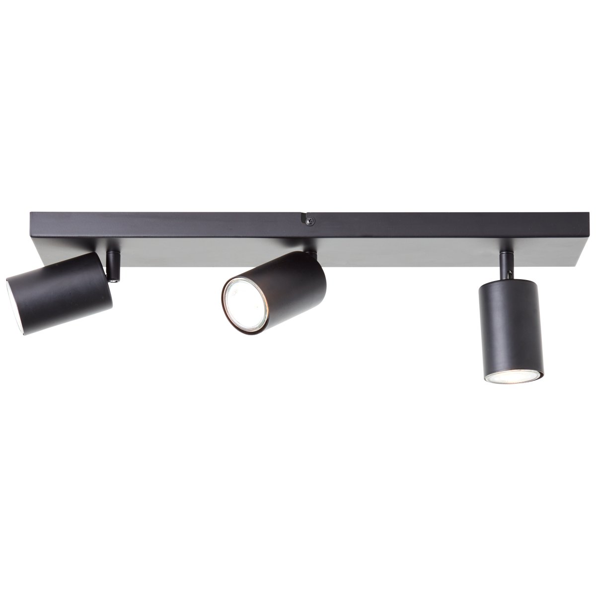 Jello 3 Negro mate foco de techo De Brilliant - El metal negro mate proporciona un aspecto moderno, mientras que los cabezales de lámpara ajustables facilitan la dirección de la luz para iluminar áreas específicas de la habitación.