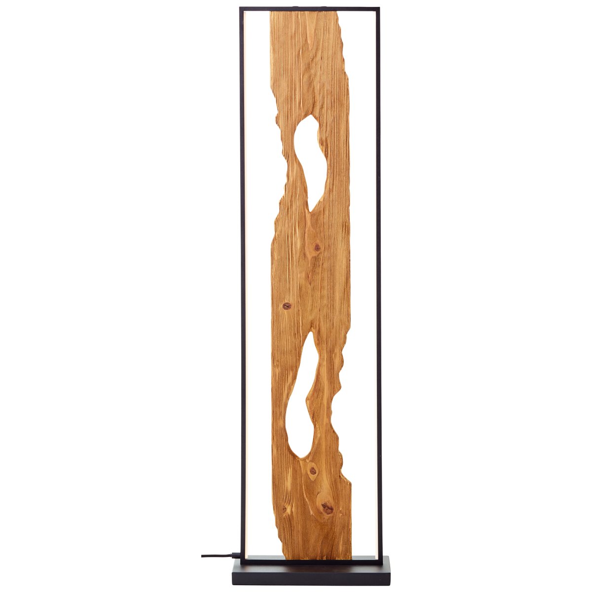 Chaumont Madera lámpara de pie De Brilliant - La lámpara está equipada con tecnología LED de bajo consumo y larga duración y un práctico interruptor de pie que permite encenderla y apagarla cómodamente con el pie.