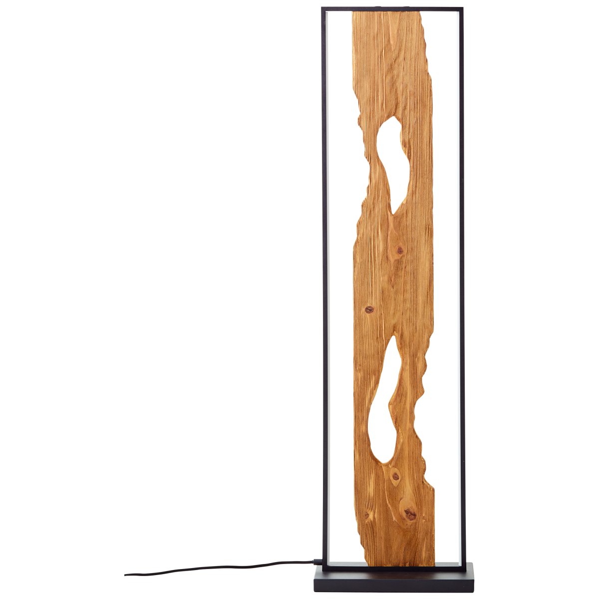 Chaumont Madera lámpara de pie De Brilliant - La lámpara está equipada con tecnología LED de bajo consumo y larga duración y un práctico interruptor de pie que permite encenderla y apagarla cómodamente con el pie.
