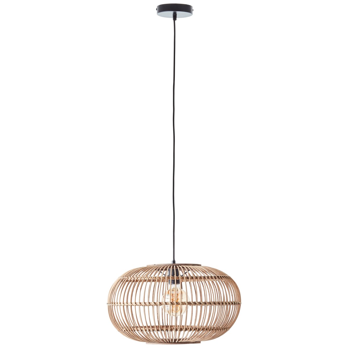 Woodball Ø45 Naturaleza Lámpas de techo De Brilliant - Las l&aacute;minas de madera permiten que la fuente de luz difunda una luz agradable y cree un ambiente acogedor, por ejemplo, sobre la mesa del comedor o en la sala de estar.