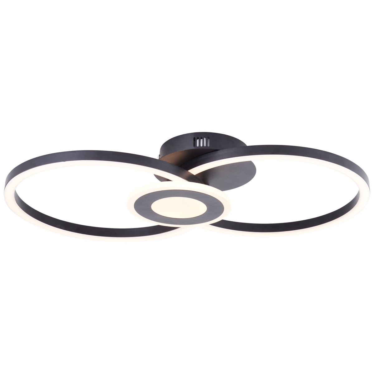 Bray 52cm Negro plafón De Brilliant - La lámpara de techo Bray emite una luz acogedora que es adecuada tanto para salas de estar como para pasillos.