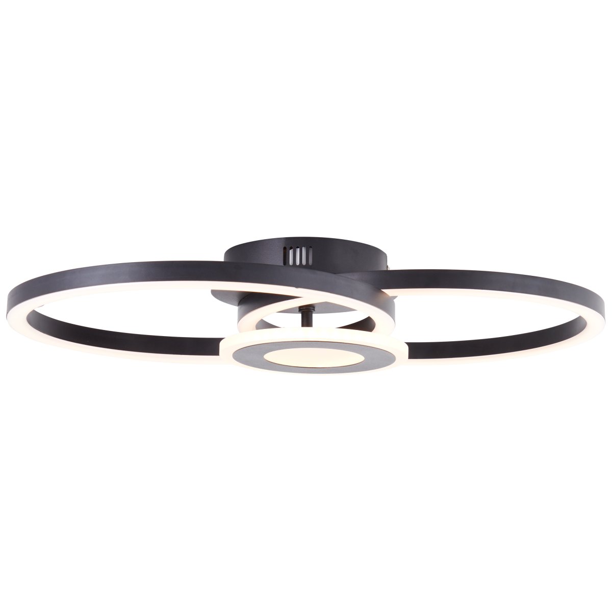 Bray 52cm Negro plafón De Brilliant - La lámpara de techo Bray emite una luz acogedora que es adecuada tanto para salas de estar como para pasillos.