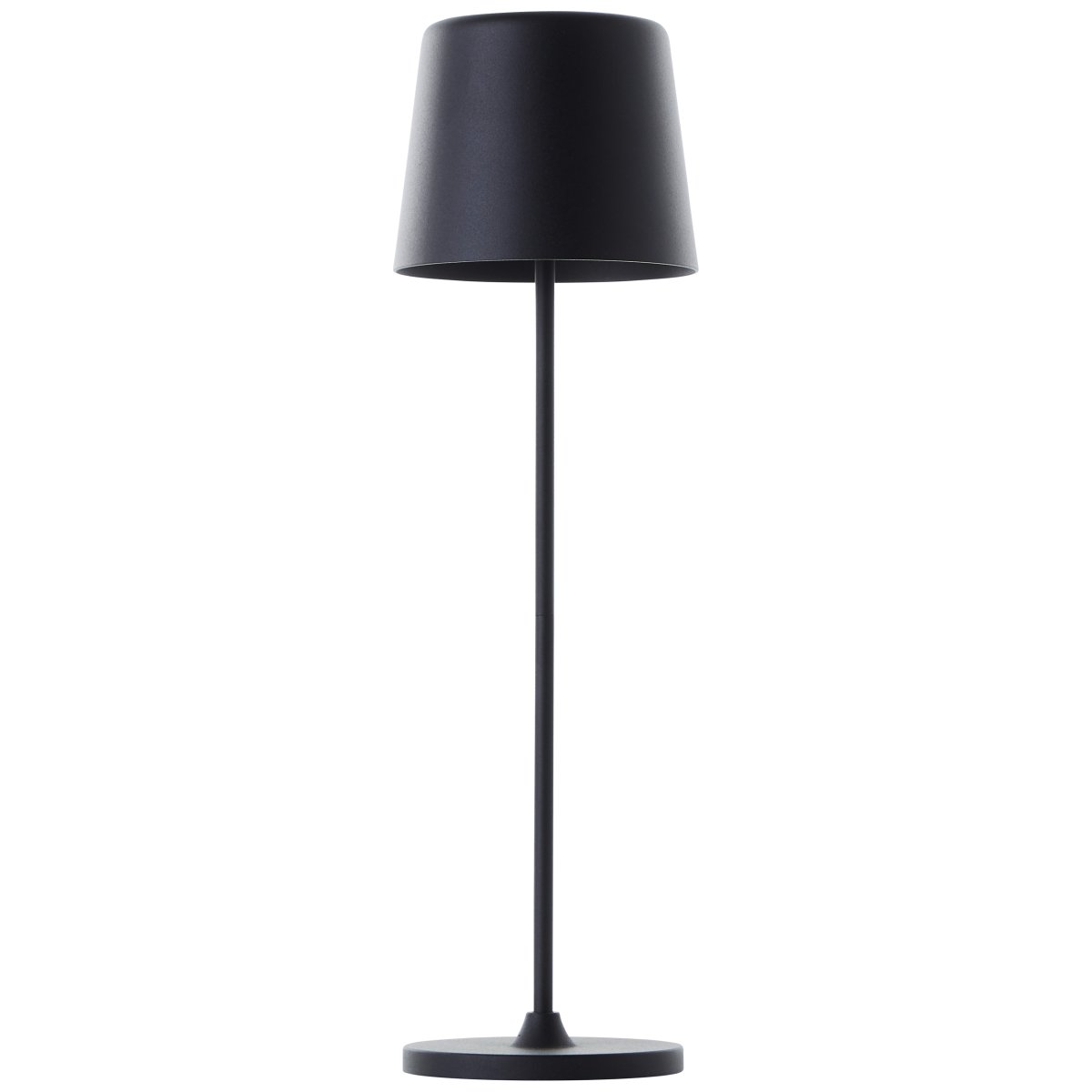 Kaami 37cm Negro mate portátil De Brilliant - La l&aacute;mpara de mesa dispone de un regulador t&aacute;ctil y ofrece una agradable luz blanca c&aacute;lida (3000 K, 310 l&uacute;menes).