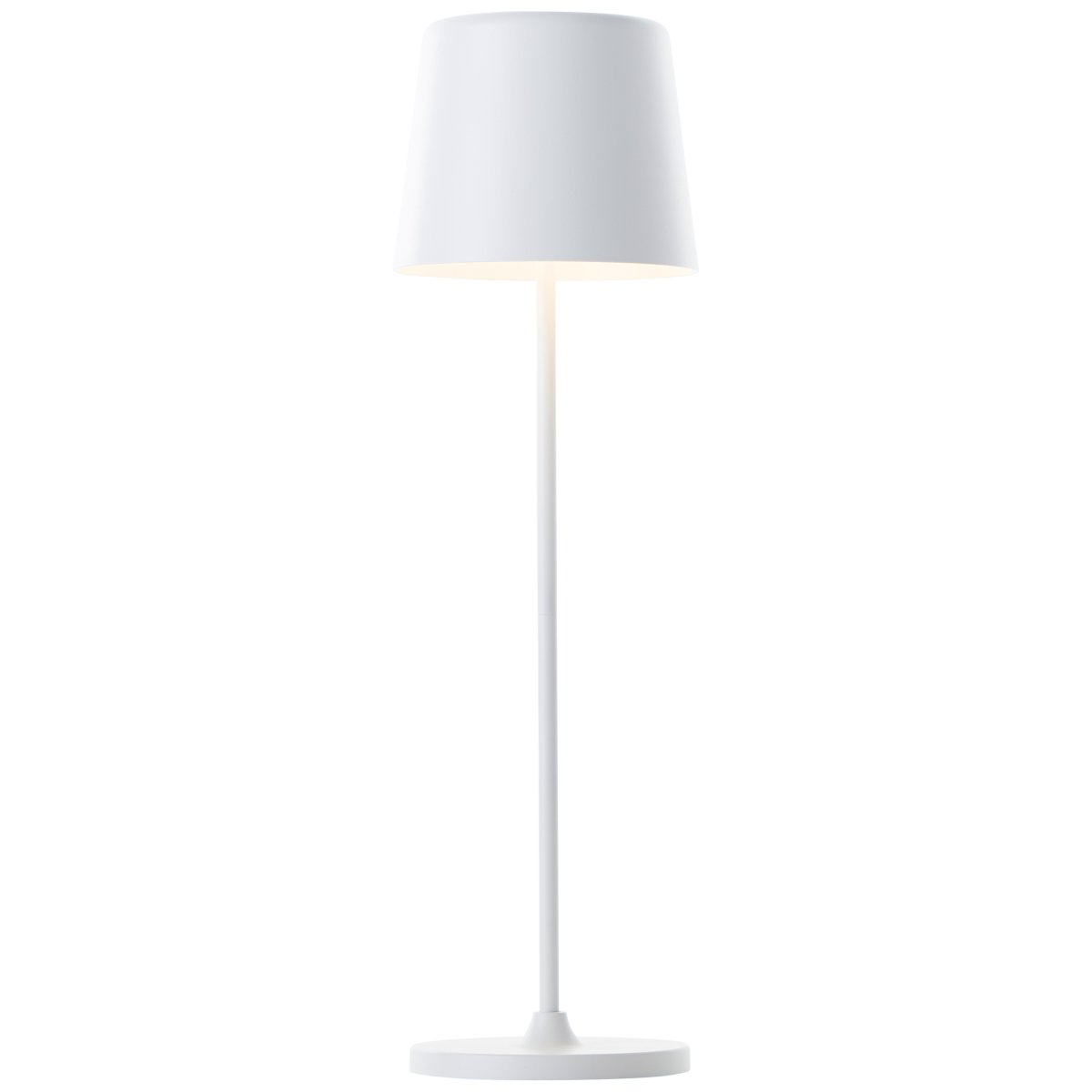 Kaami 37cm Blanco mate portátil De Brilliant - La l&aacute;mpara de mesa dispone de un regulador t&aacute;ctil y ofrece una agradable luz blanca c&aacute;lida (3000 K, 310 l&uacute;menes).