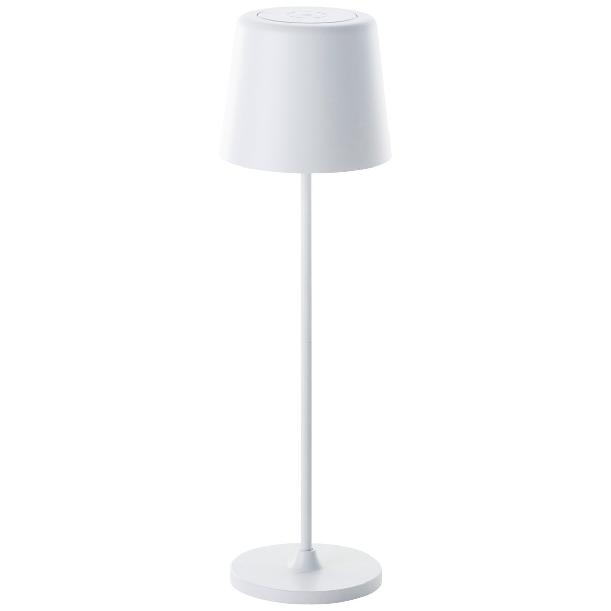 Kaami 37cm Blanco mate portátil De Brilliant - La l&aacute;mpara de mesa dispone de un regulador t&aacute;ctil y ofrece una agradable luz blanca c&aacute;lida (3000 K, 310 l&uacute;menes).