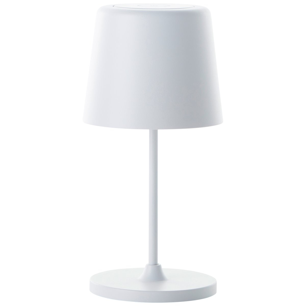 Kaami 37cm Blanco mate portátil De Brilliant - La l&aacute;mpara de mesa dispone de un regulador t&aacute;ctil y ofrece una agradable luz blanca c&aacute;lida (3000 K, 310 l&uacute;menes).