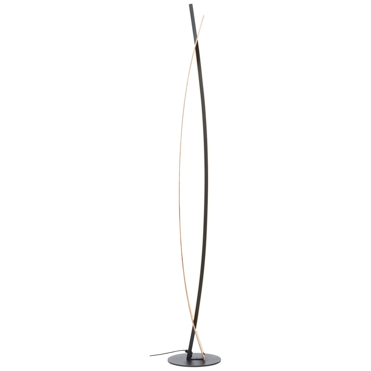 Visby Naturaleza lámpara de pie De Brilliant - La majestuosa l&aacute;mpara de 120 cm est&aacute; hecha de metal y bamb&uacute;, lo que le confiere durabilidad y una est&eacute;tica c&aacute;lida y acogedora.