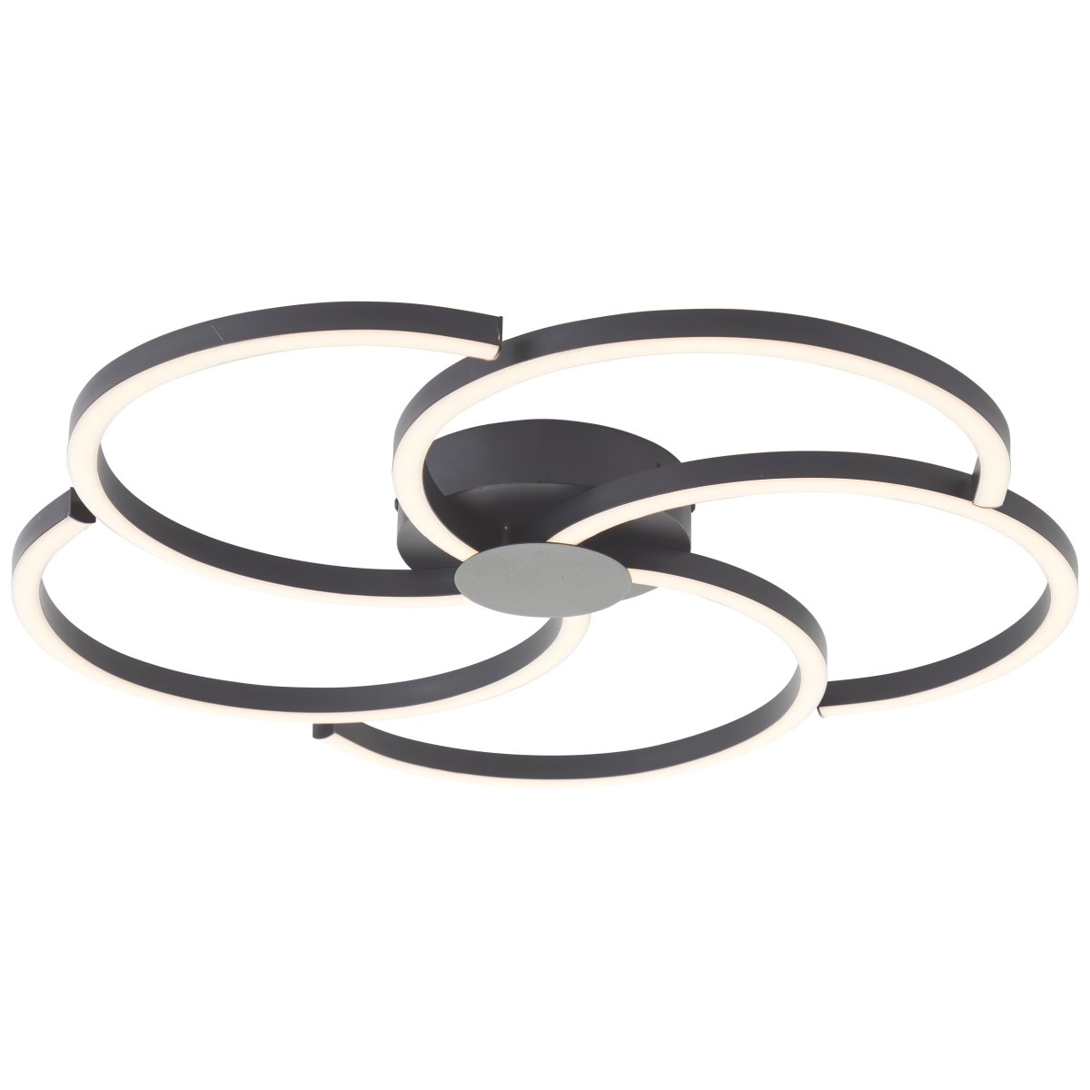 Fico Ø52 Negro plafón De Brilliant - Tiene un diámetro de 52 cm y una luminosidad de 3300 lúmenes, creando un ambiente luminoso y acogedor en cualquier estancia.