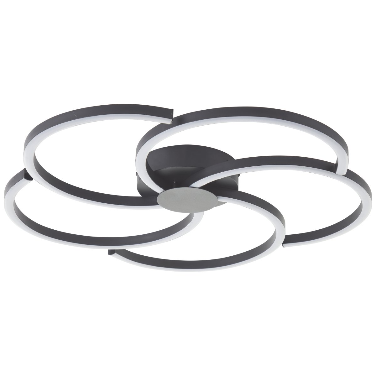 Fico Ø52 Negro plafón De Brilliant - Tiene un diámetro de 52 cm y una luminosidad de 3300 lúmenes, creando un ambiente luminoso y acogedor en cualquier estancia.