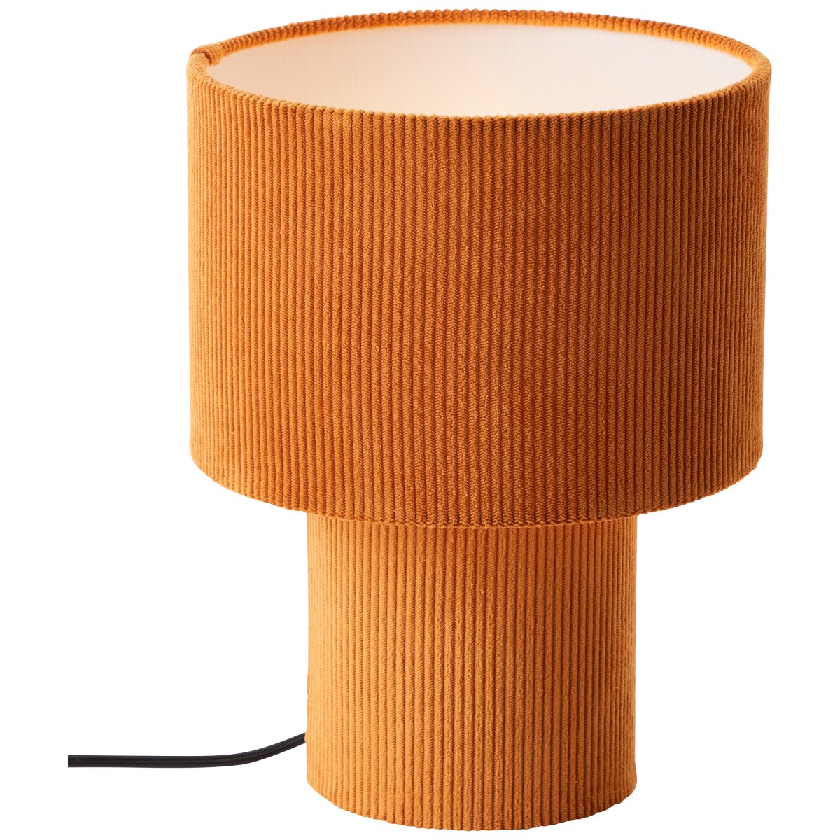 Tony 30cm Naranja lámpara de mesa De Brilliant - Con su combinaci&oacute;n de colores neutros, se combina con todos los estilos de interiores y crea una atm&oacute;sfera c&aacute;lida de inspiraci&oacute;n retro.