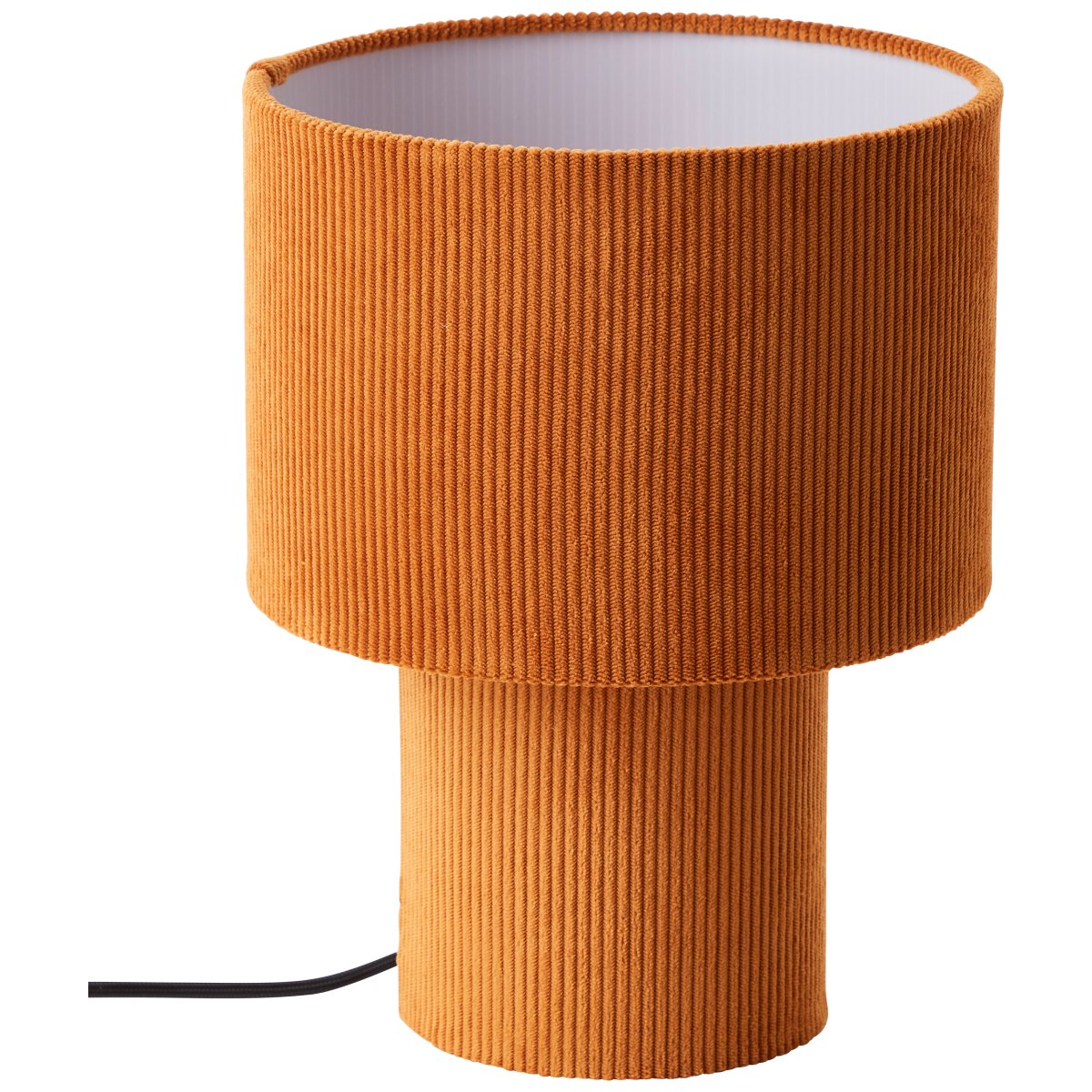 Tony 30cm Naranja lámpara de mesa De Brilliant - Con su combinaci&oacute;n de colores neutros, se combina con todos los estilos de interiores y crea una atm&oacute;sfera c&aacute;lida de inspiraci&oacute;n retro.