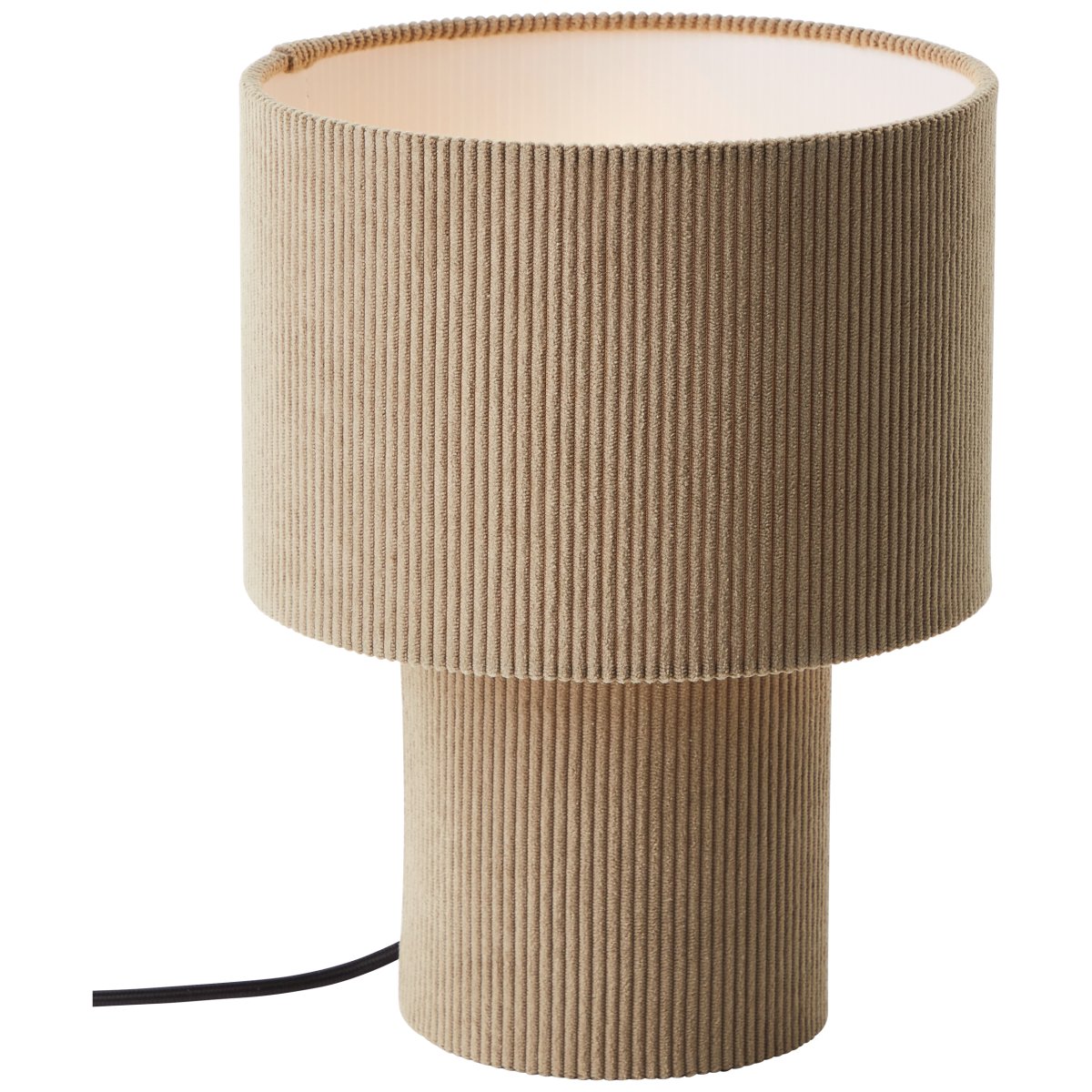 Tony 30cm Marrón lámpara de mesa De Brilliant - Con su combinaci&oacute;n de colores neutros, se combina con todos los estilos de interiores y crea una atm&oacute;sfera c&aacute;lida de inspiraci&oacute;n retro.