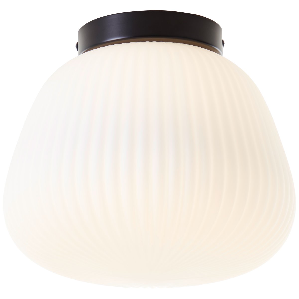 Kaizen Ø25 Blanco plafón De Brilliant - Kaizen Plafond es una elegante lámpara de techo con base de metal y pantalla blanca de cristal acanalado.