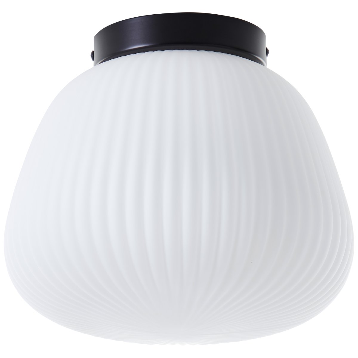 Kaizen Ø25 Blanco plafón De Brilliant - Kaizen Plafond es una elegante lámpara de techo con base de metal y pantalla blanca de cristal acanalado.