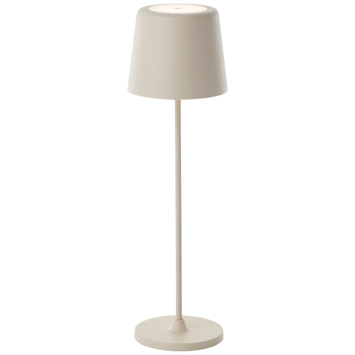 Kaami 37cm Beige portátil De Brilliant - La l&aacute;mpara de mesa dispone de un regulador t&aacute;ctil y ofrece una agradable luz blanca c&aacute;lida (3000 K, 310 l&uacute;menes).